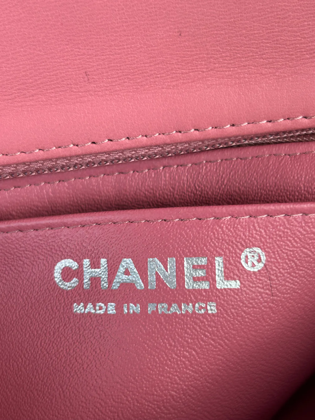 Chanel Pink Quilted Lambskin Mini Rectangular Flap Bag