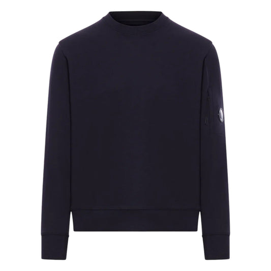 C.P. Company Diagonal Raised Fleece Lens Navy Sweatshirt
