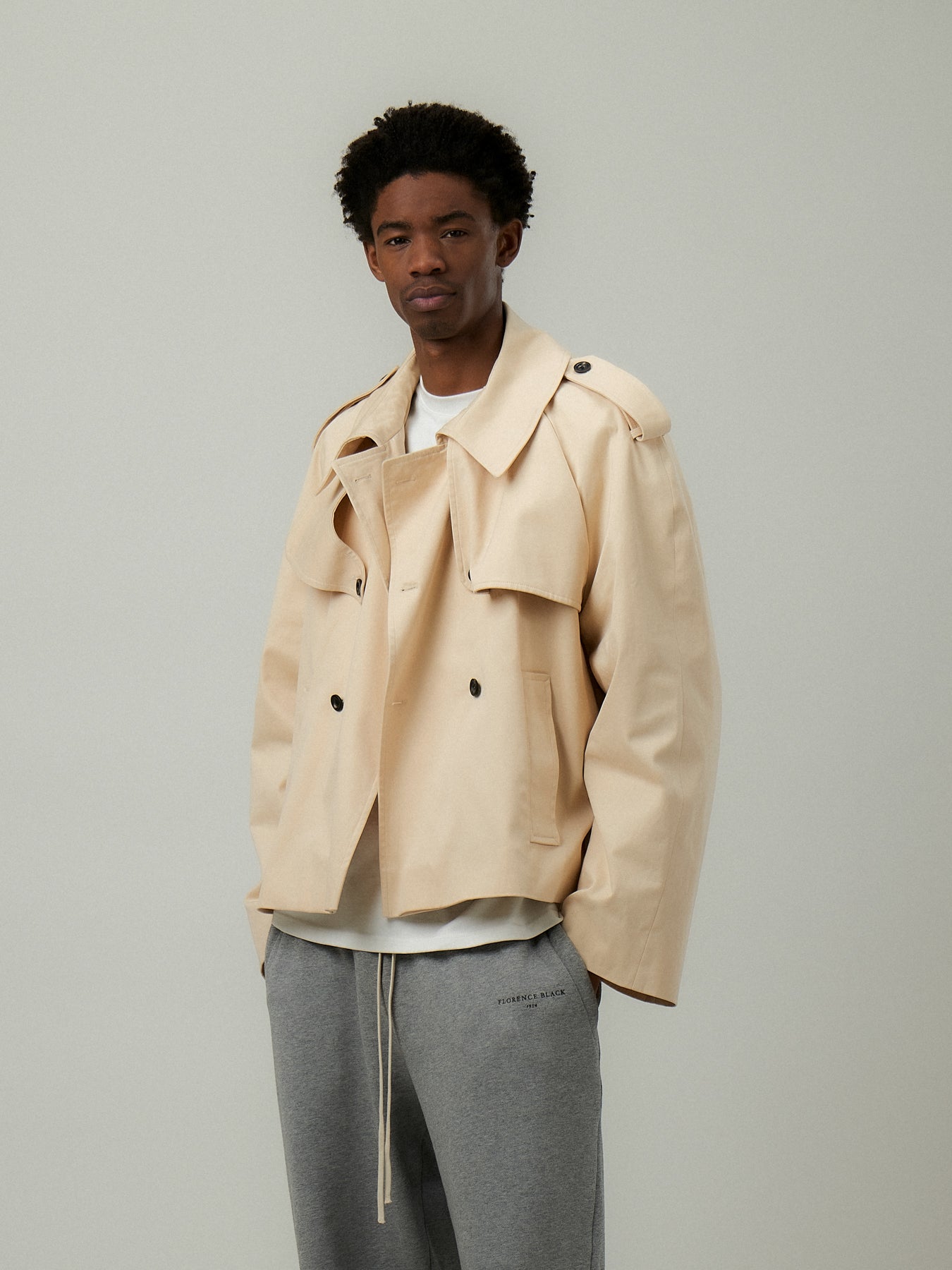 Apphia Cropped Trench Coat