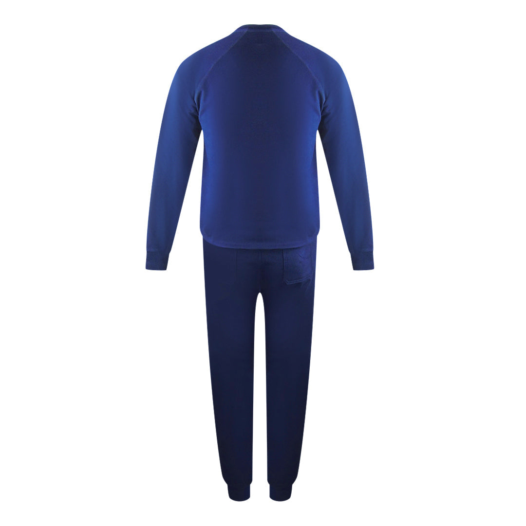 Aquascutum Aa_Ow04_St002 Oldchool Crewneck Navy St002 11 Navy Blue Creckneck And Track Pants Set Male - Style Centre Wholesale