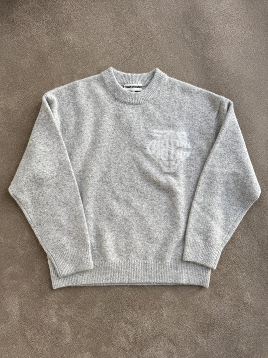 Couture club fluffy emblem knit jumper