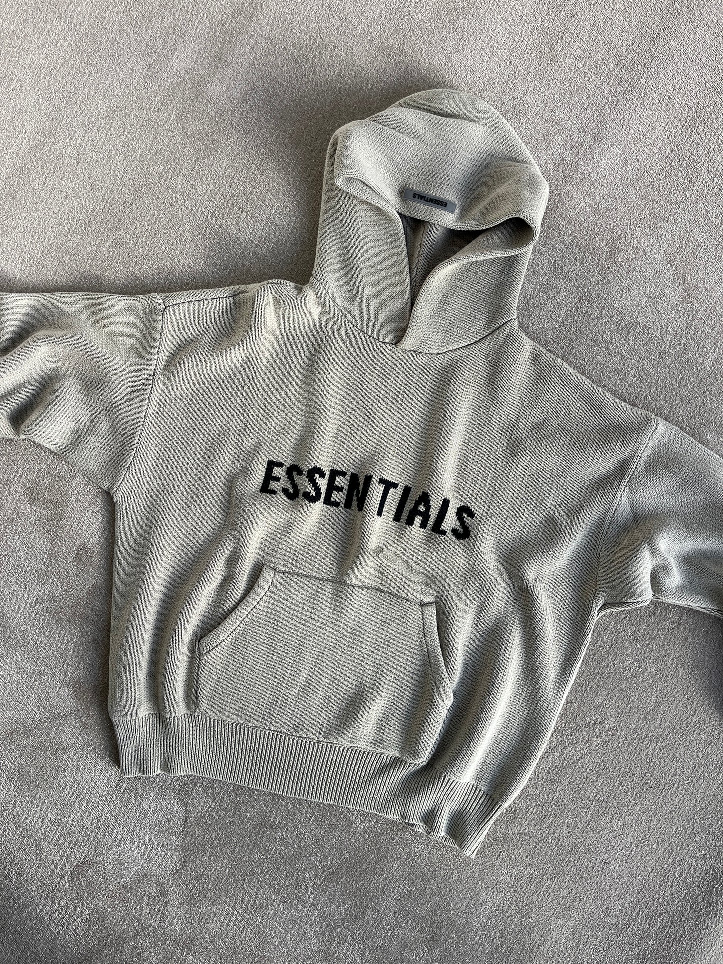 Essentials Taupe Knit Hoodie