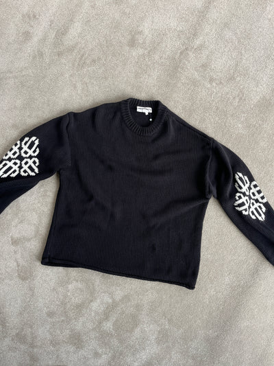 Couture Club Emblem Sleeve Knitted Jumper