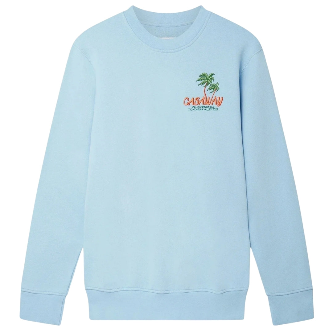 Casablanca Embroidered Sweatshirt Coachella Valley Blue  Sweatshirts Mens