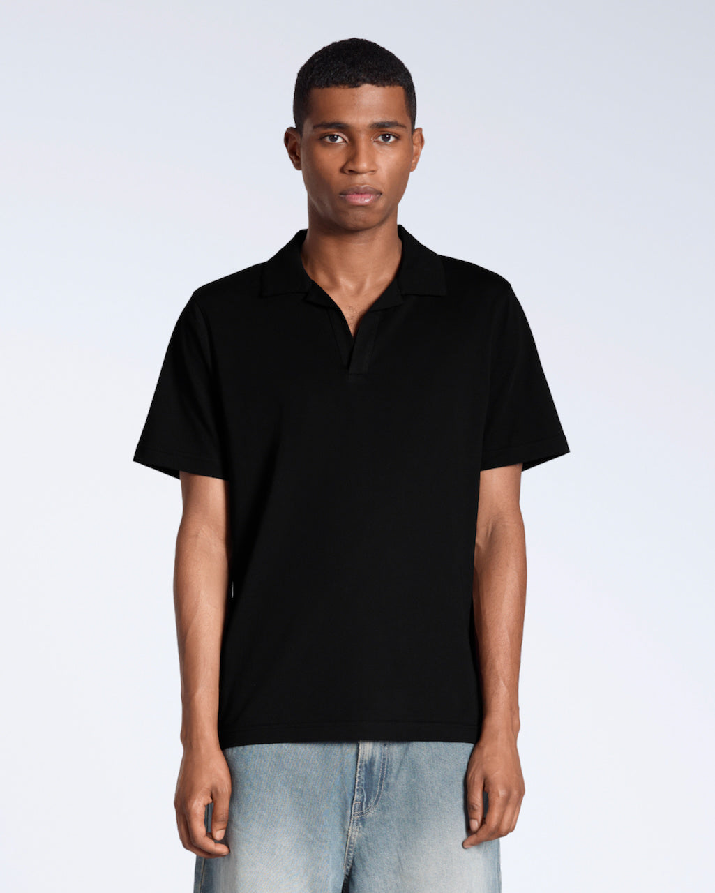 Open Neck Organic Polo