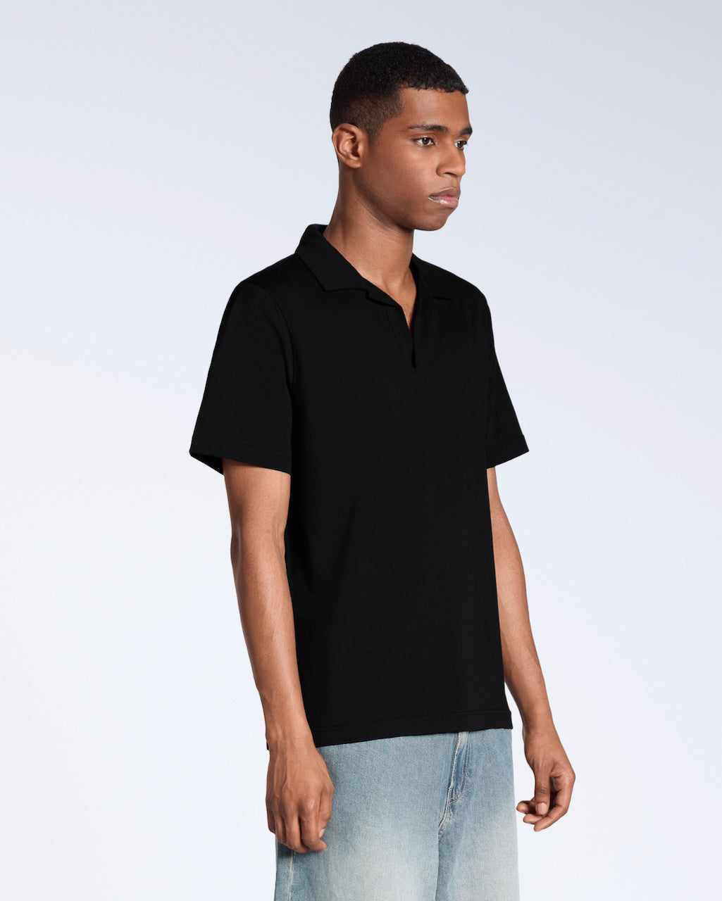 Open Neck Organic Polo