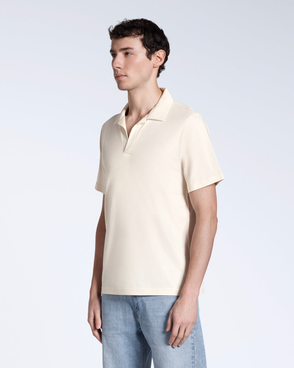 Open Neck Organic Polo