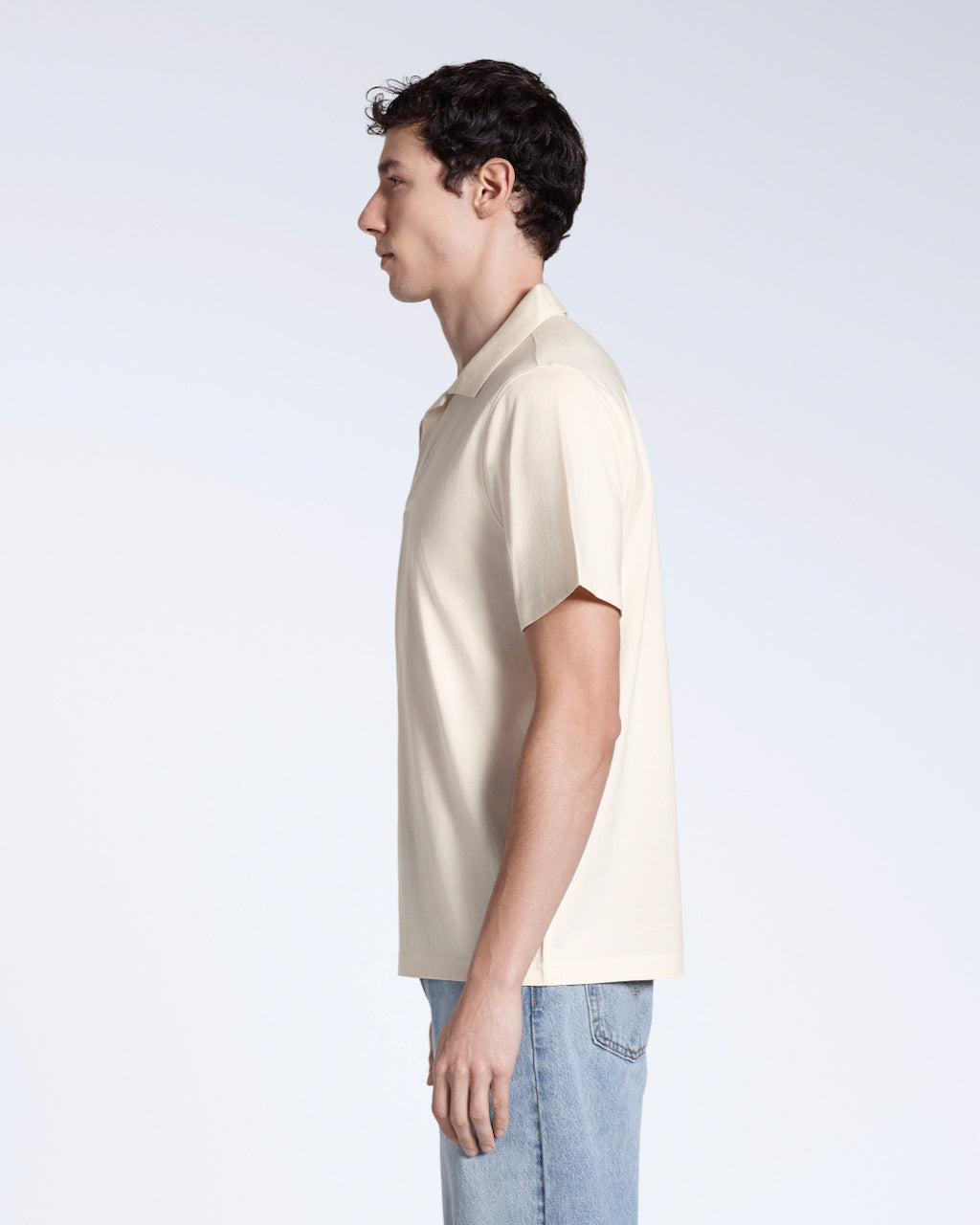 Open Neck Organic Polo