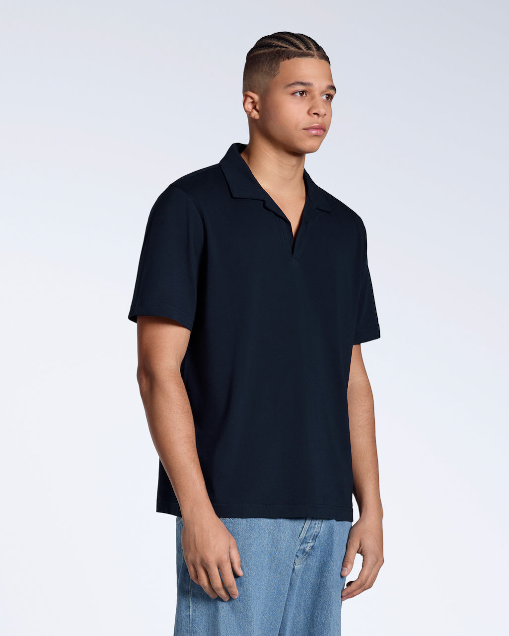 Open Neck Organic Polo