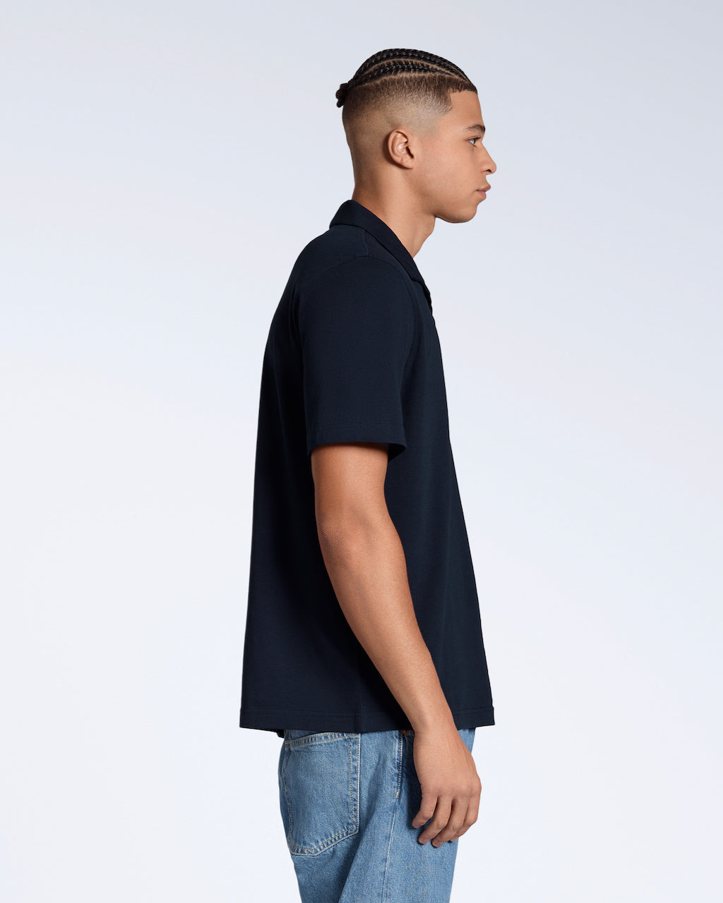 Open Neck Organic Polo
