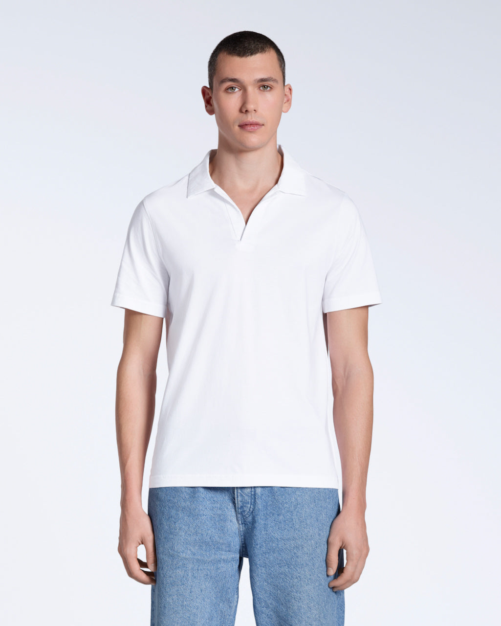 Open Neck Organic Polo