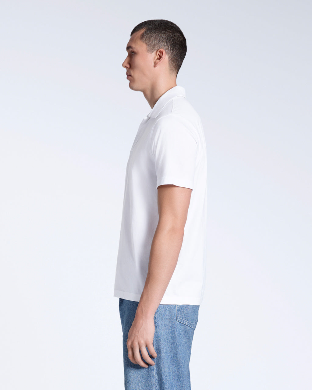 Open Neck Organic Polo
