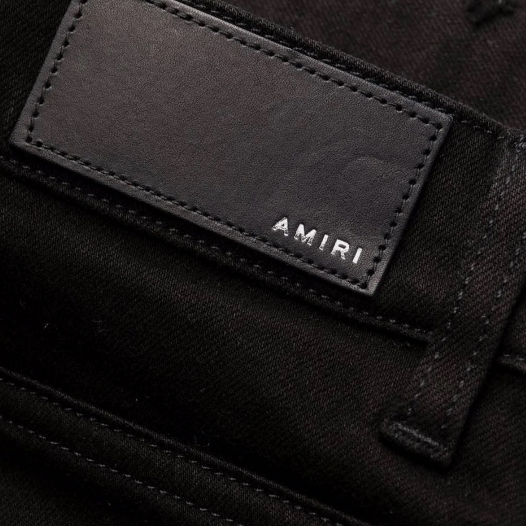 Amiri Slim Fit Thrasher Plus Black Denim Jeans - Style Centre Wholesale
