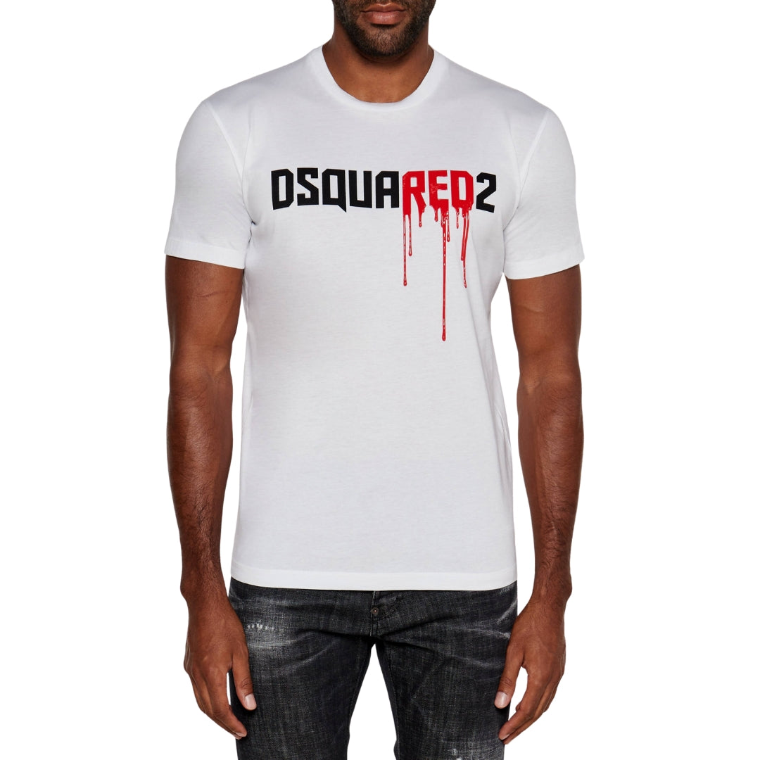 Dsquared2 Dripping Logo T-Shirt White M