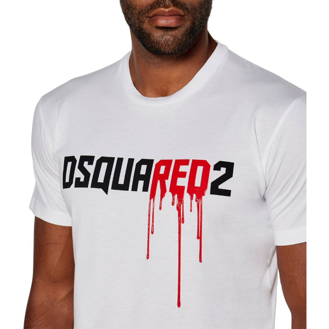Dsquared2 Dripping Logo T-Shirt White M