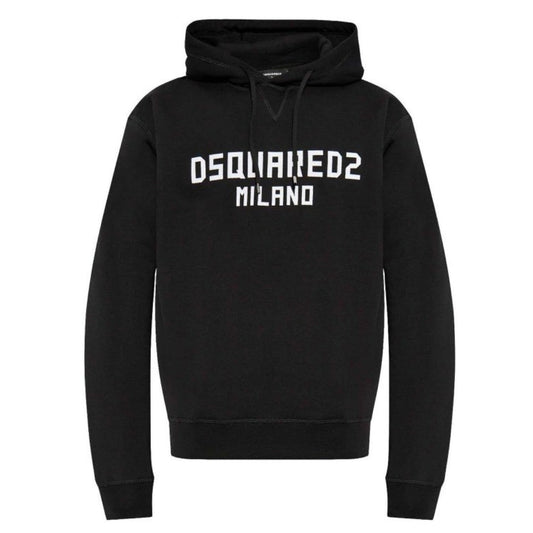 Dsquared2 Cool Fit Hoodie Black White Print S