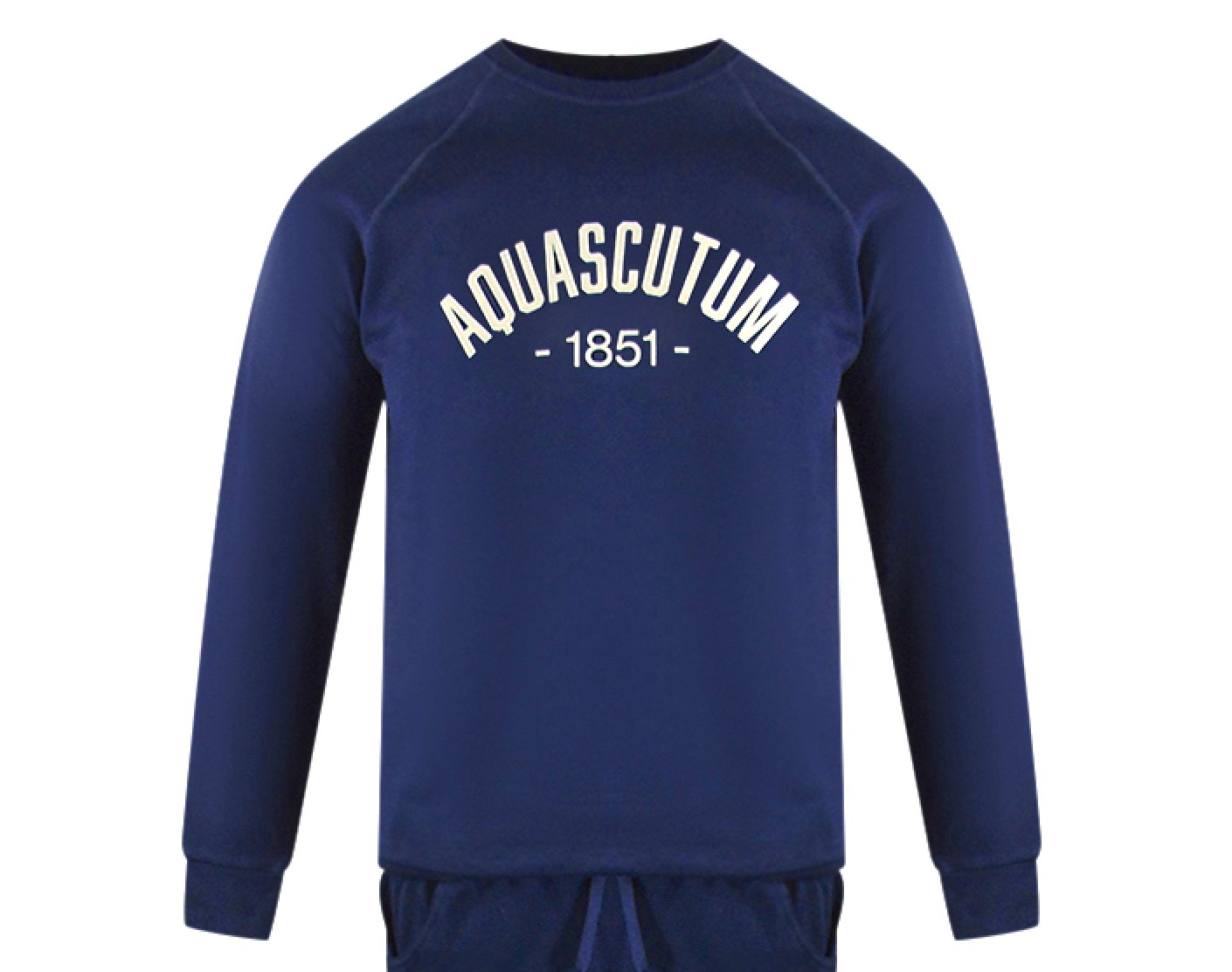 Aquascutum Aa_Ow04_St002 Oldchool Crewneck Navy St002 11 Navy Blue Creckneck And Track Pants Set Male - Style Centre Wholesale