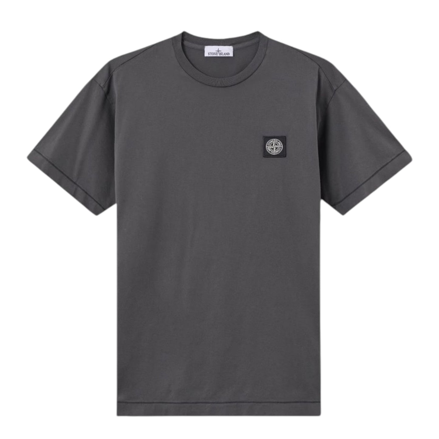 Stone Island Compass Patch Logo Lead Grey T-shirt