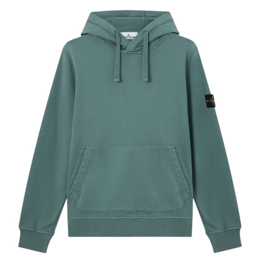 Stone Island Organic Cotton Ocean Green Hoodie