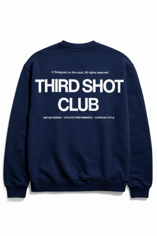Third Shot Club Oversized Crew - Navy