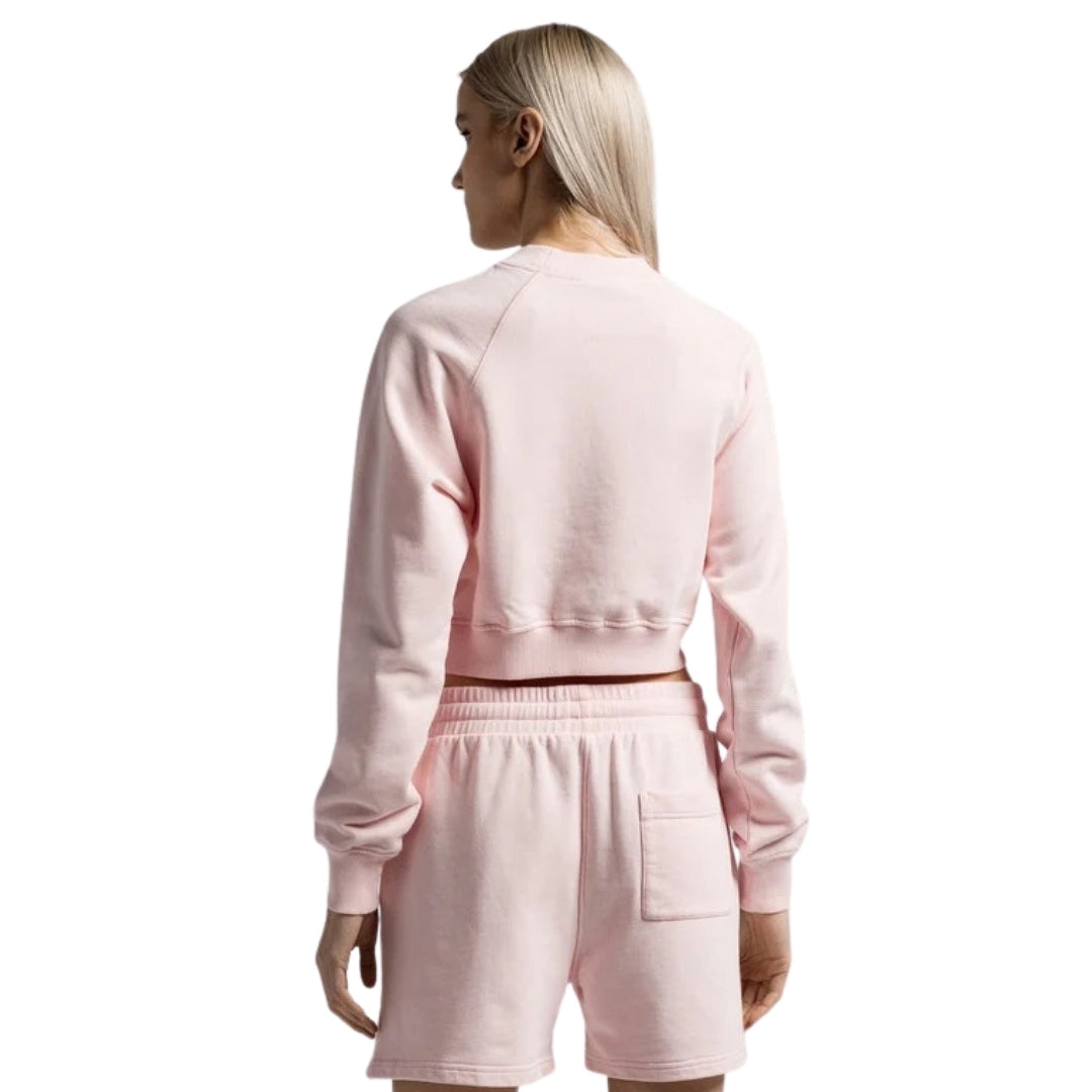 Casablanca Printed Cropped Sweatshirt Equipement Sportif Pink Sweatshirts Womens
