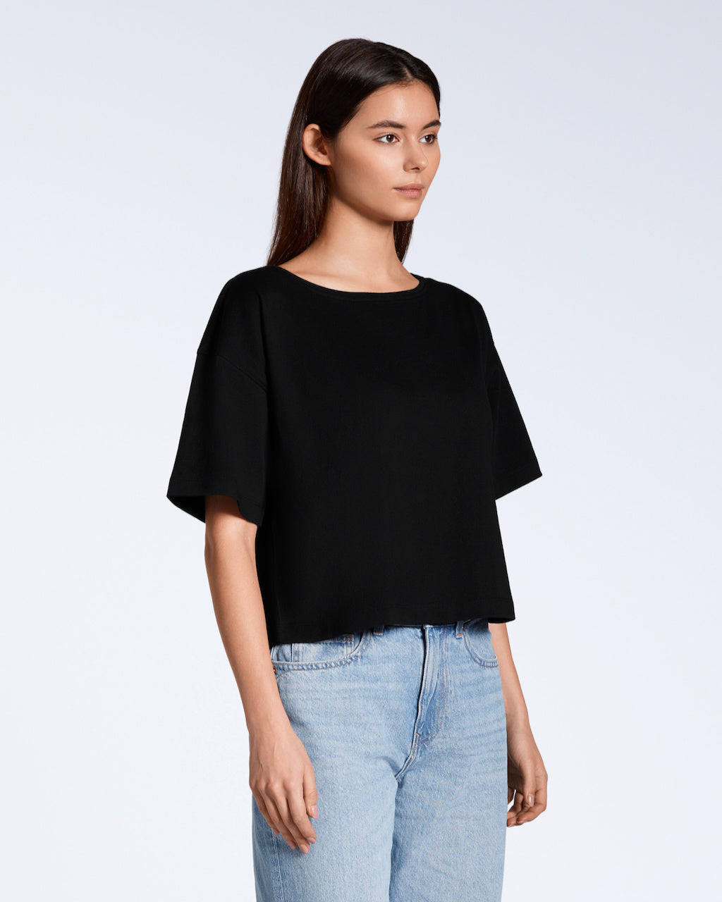 Wide Boat Neck Organic T-Shirt