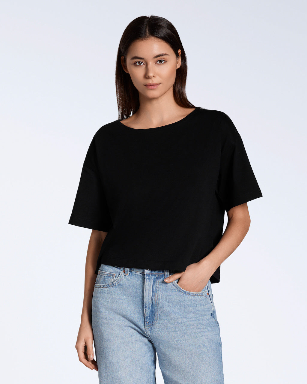 Wide Boat Neck Organic T-Shirt