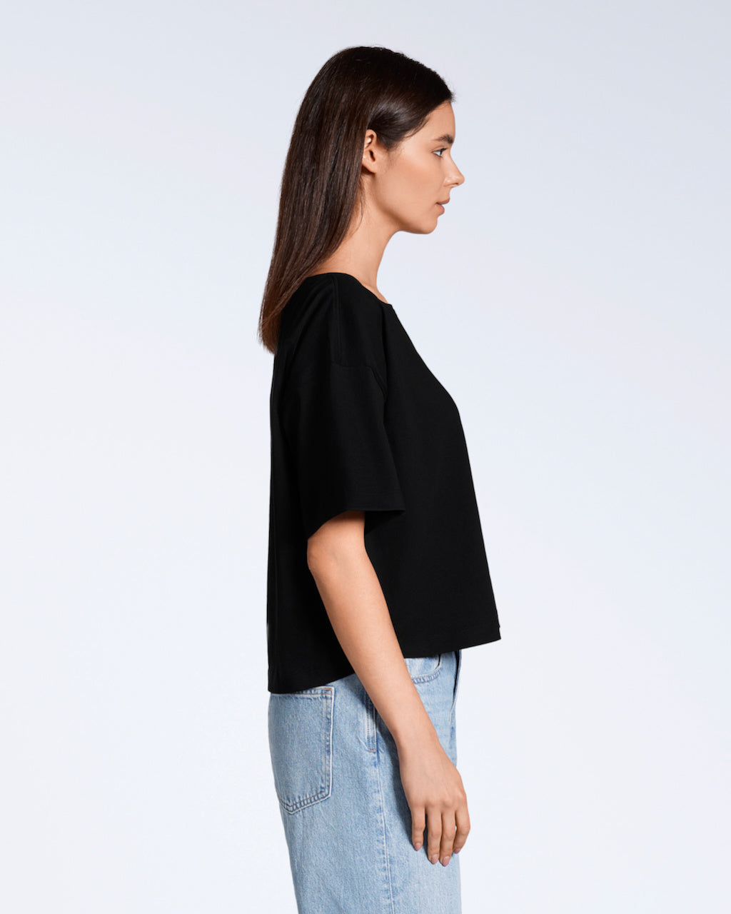 Wide Boat Neck Organic T-Shirt