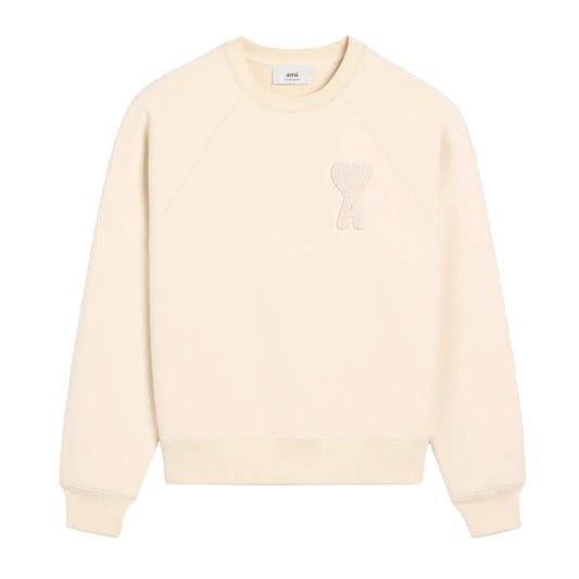 Ami Paris Ami De Coeur Sweatshirt White Cream - 1