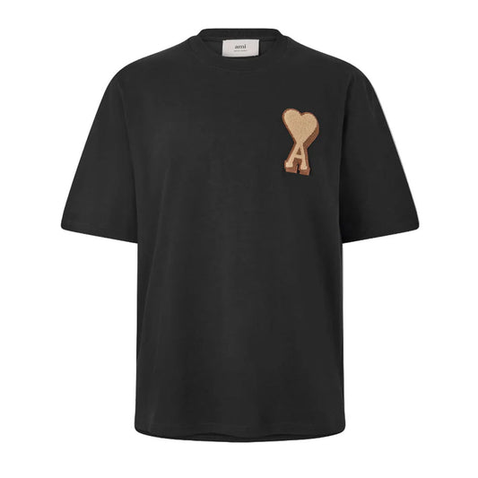 Ami Paris Ami de Coeur T-Shirt Black - 1