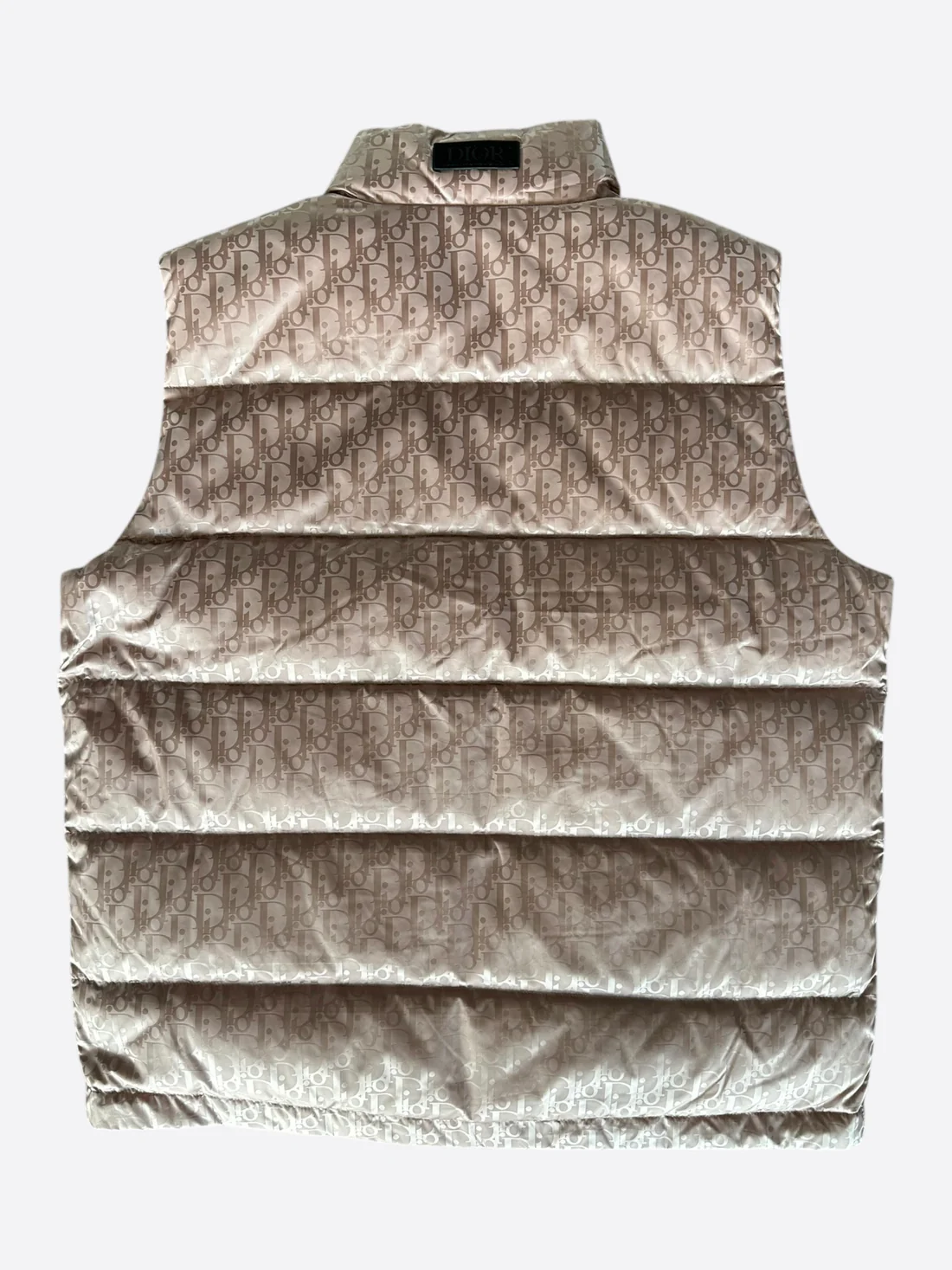 Dior Pink/Golden Oblique Puffer Vest