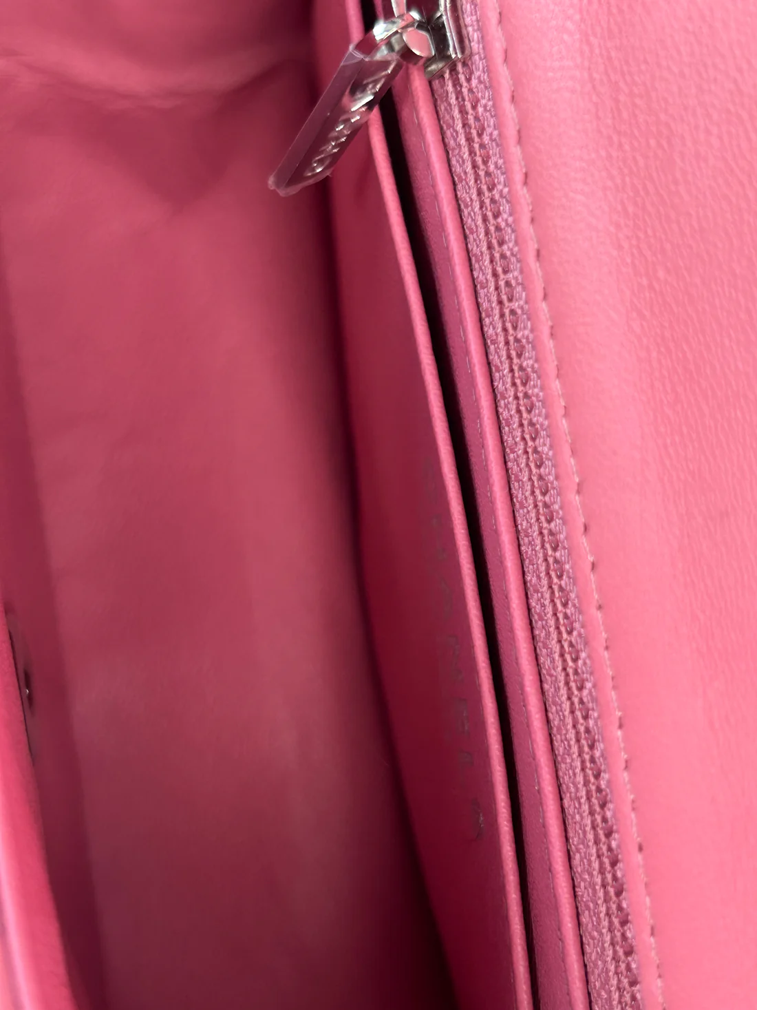 Chanel Pink Quilted Lambskin Mini Rectangular Flap Bag