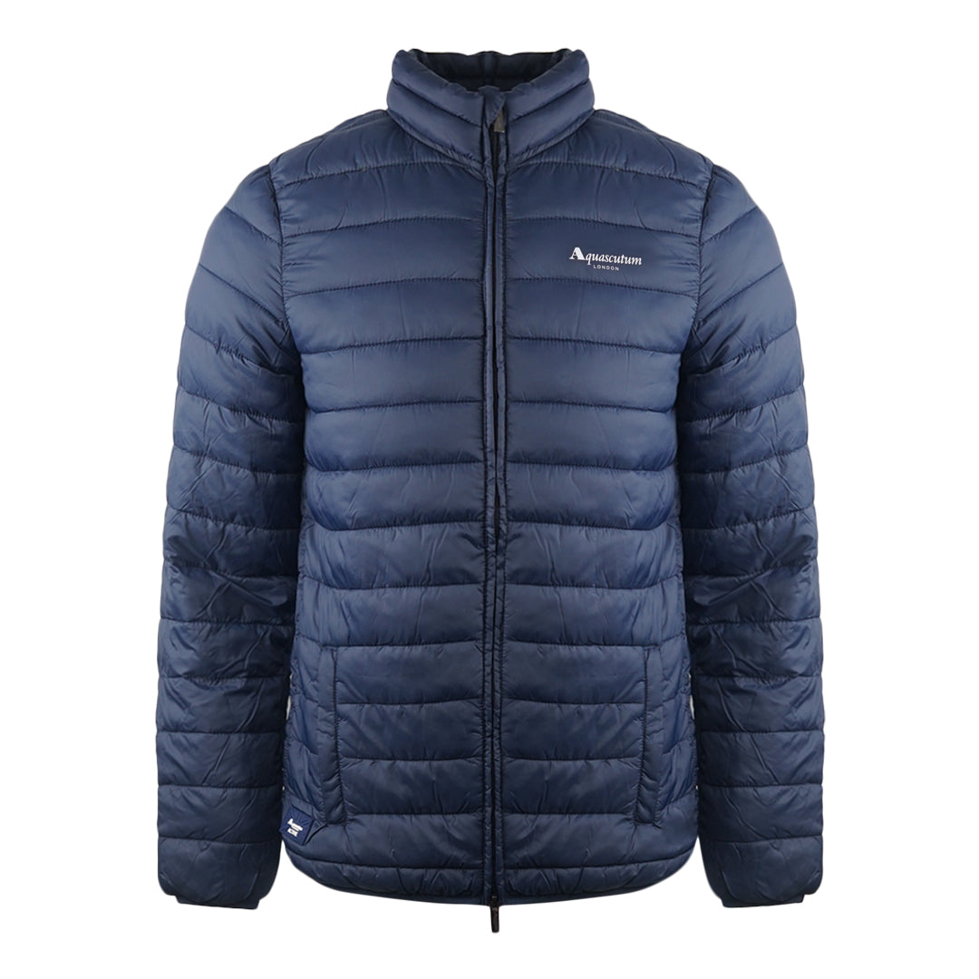 Aquascutum London Logo Navy Blue Active Jacket - Style Centre Wholesale