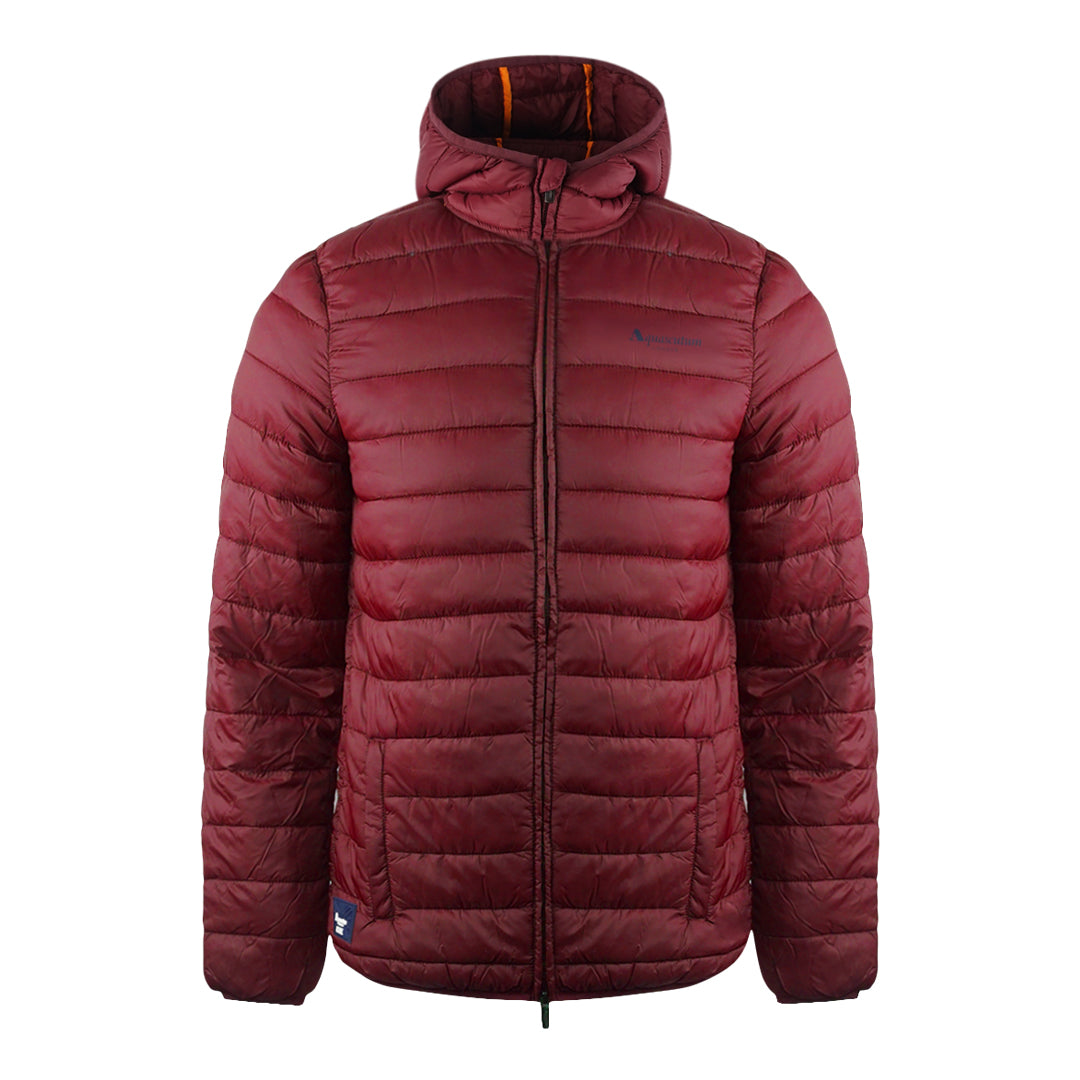 Aquascutum London Logo Bordeaux Red Active Hoodie Jacket - Style Centre Wholesale
