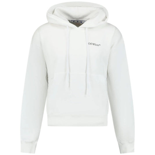 Off White Caravaggio Crowing Design White Oversized Hoodie - Style Centre Wholesale