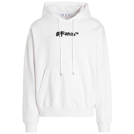 Off-White Spray Helvetica Skate Fit White Hoodie