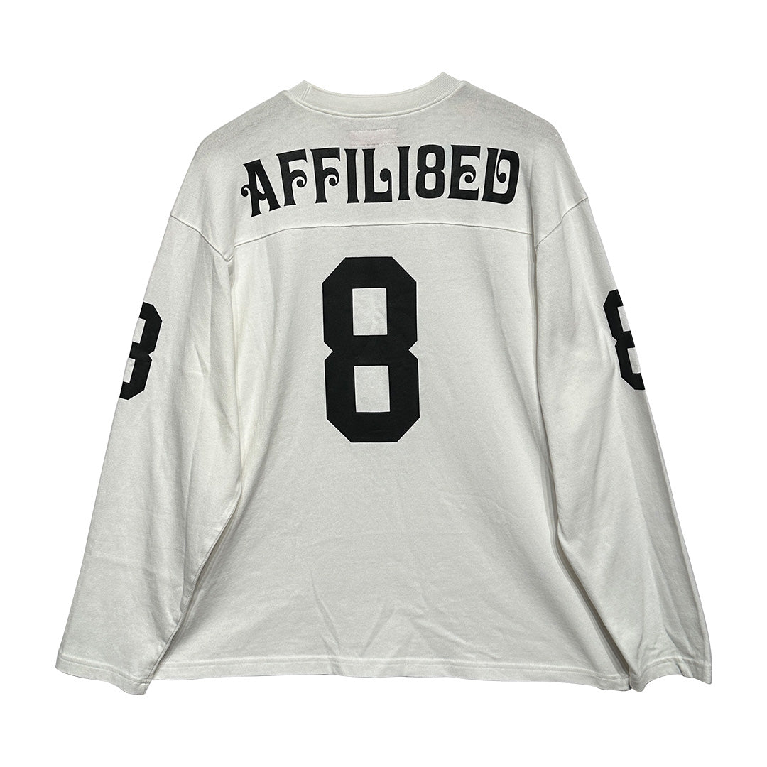 Supreme Affiliated L/S Football Top White Black - 2