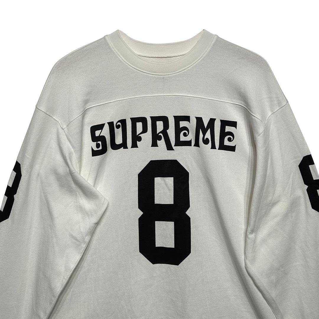 Supreme Affiliated L/S Football Top White Black - 3