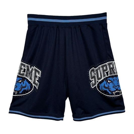 Supreme Studded Basketball Shorts Navy Blue - 1