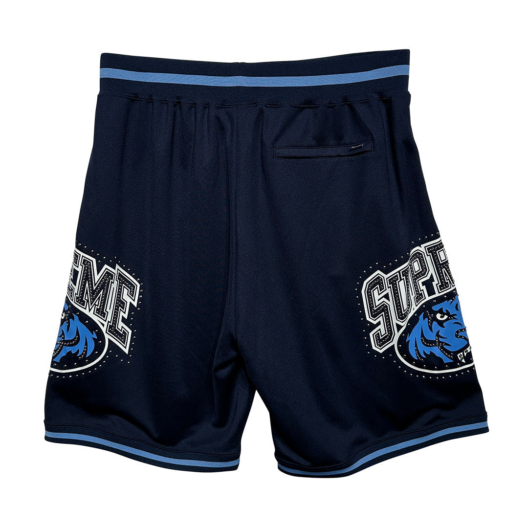 Supreme Studded Basketball Shorts Navy Blue - 2