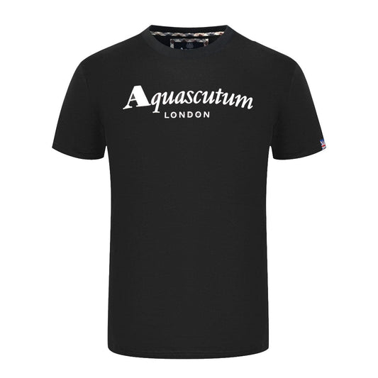 Aquascutum Brand Logo Black T-Shirt