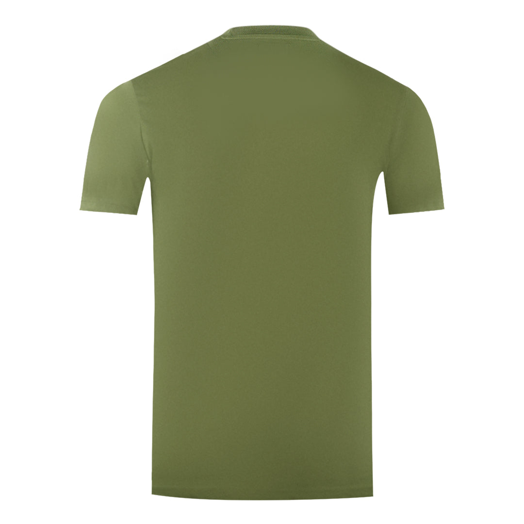 Aquascutum London Aldis Brand Logo On Chest Army Green T Shirt - Style Centre Wholesale