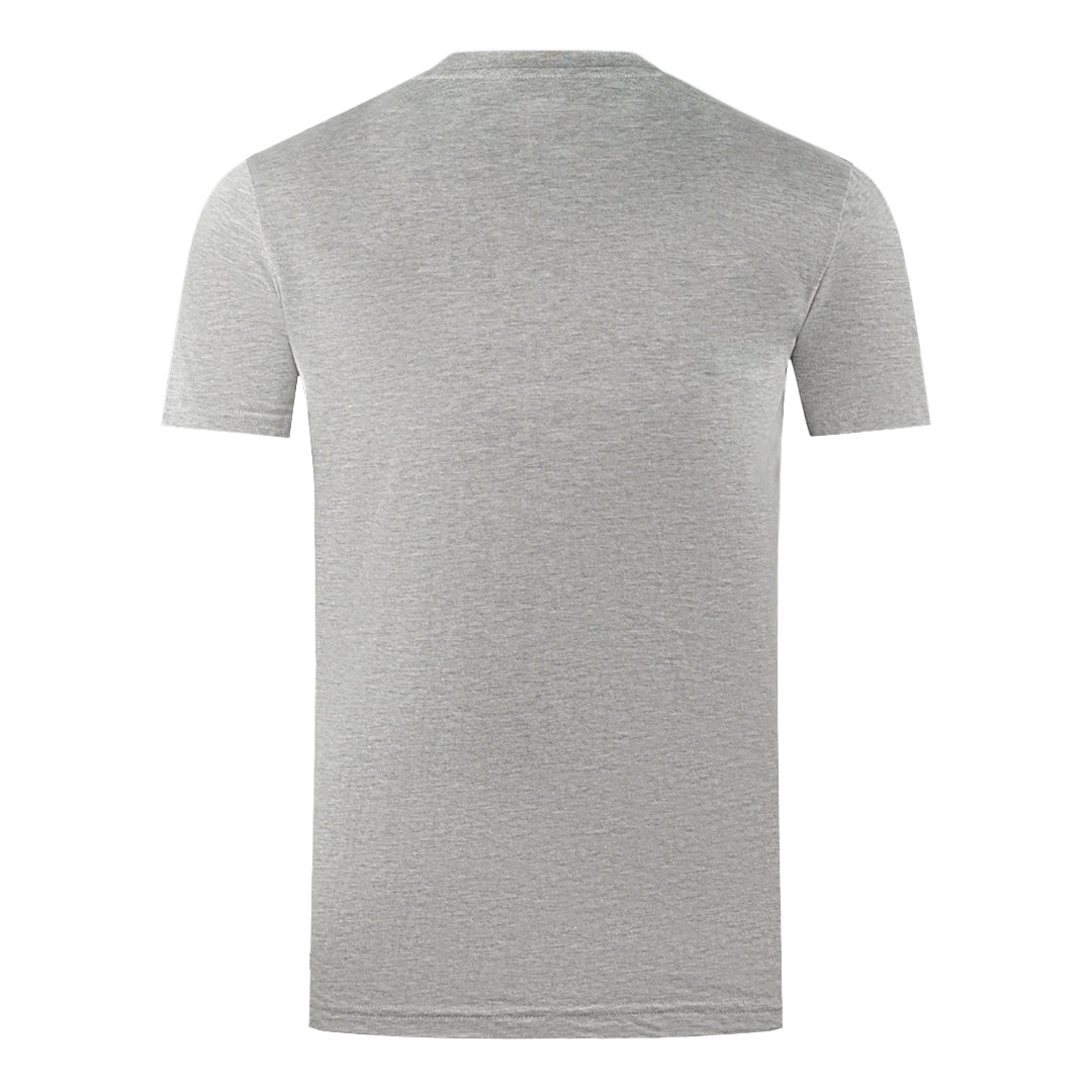 Aquascutum Large Bold London Aldis Brand Logo Grey T Shirt
